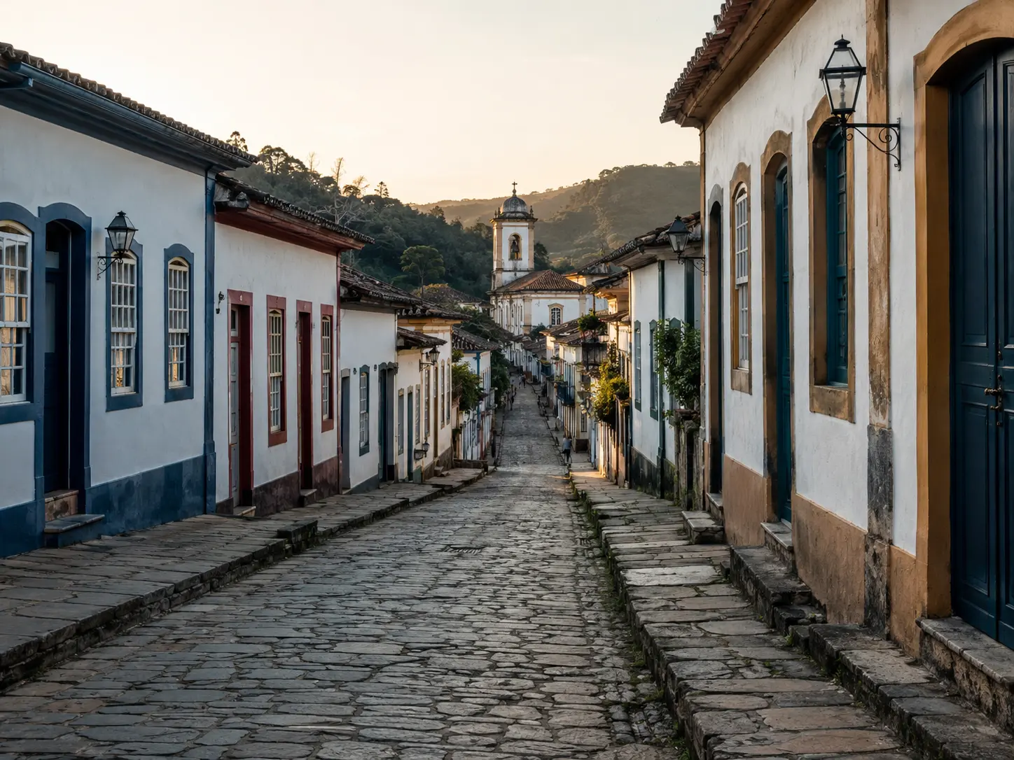 Rua histórica de uma pequena cidade do interior